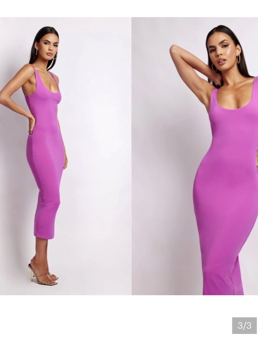 MESHKI India Scoop Neck Maxi Dress - Violet - Picture 5 of 6
